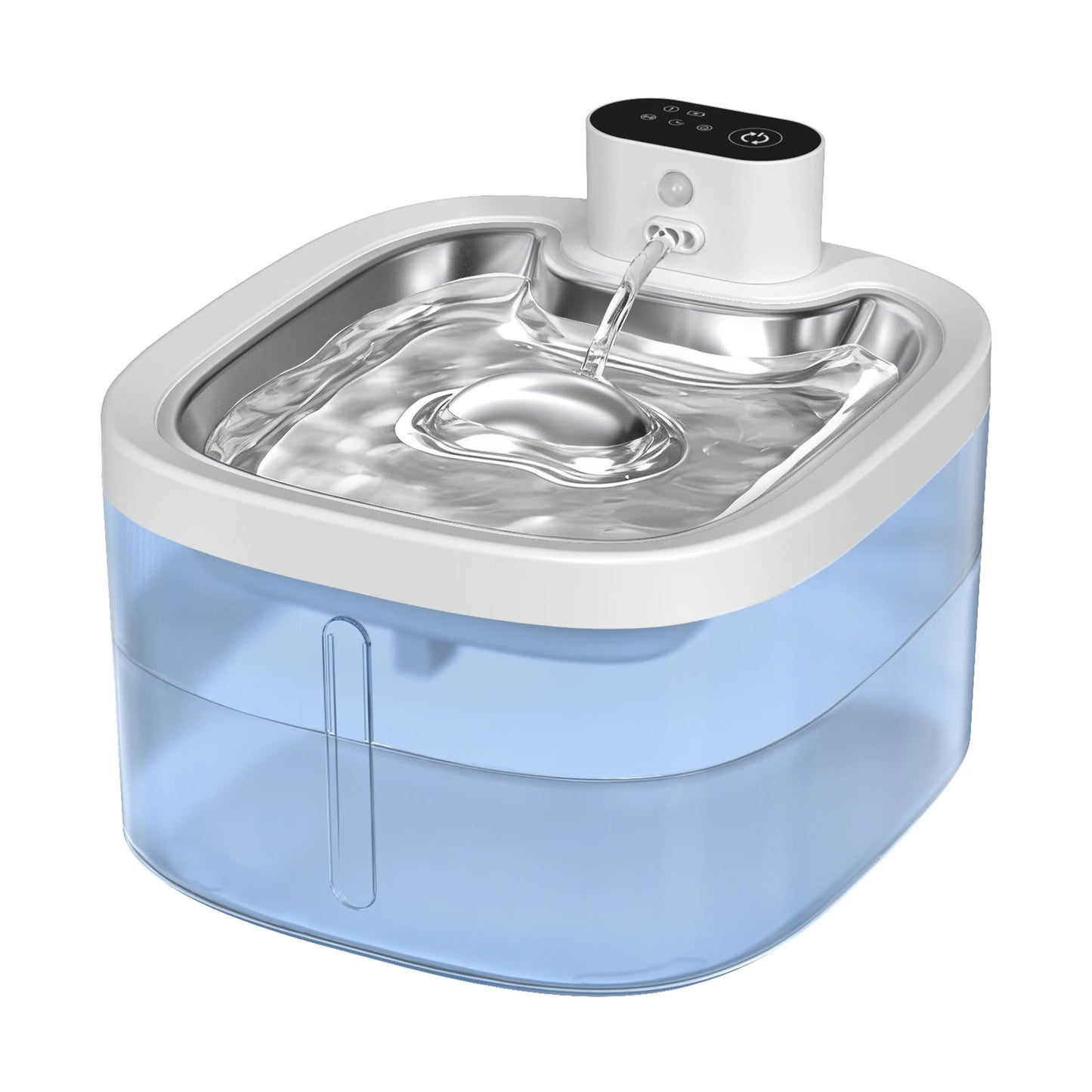 Wireless Cat Water Purifier Smart Sensor 304 Stainless Steel Auto Cyclic Filtering Silent Cats Water Dispenser With Level Check